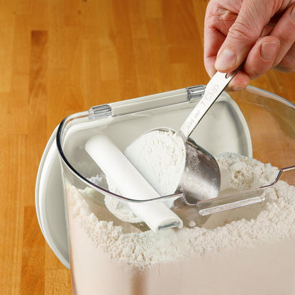 ProKeeper Baker's Airtight Kitchen Storage Canister Set - Keep Flour & Sugar Fresh | 6-Piece White Set