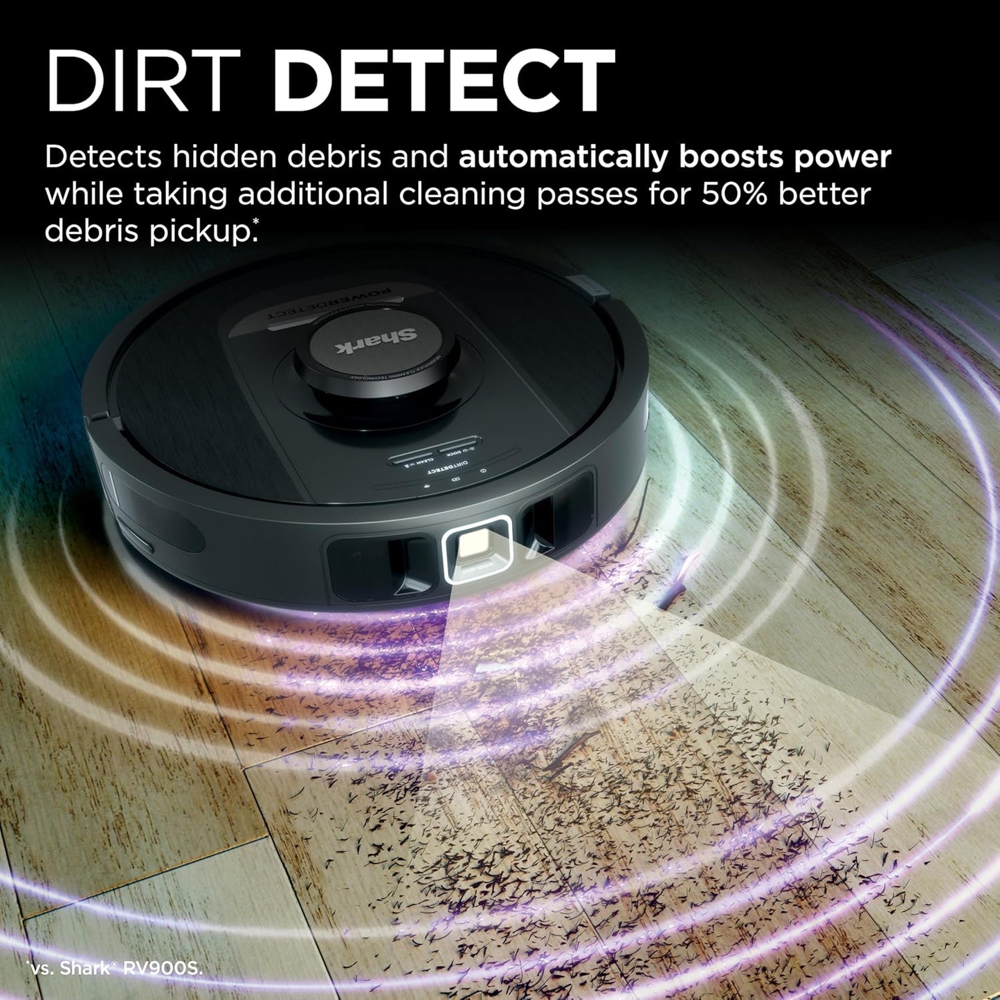 Shark PowerDetect Robot Vacuum - Self-Emptying with NeverStuck Tech | WiFi, HEPA, Black, Ideal for Pet Hair