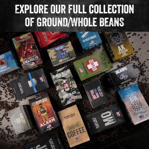 Black Rifle Coffee Company Freedom Fuel, 12oz Bag, Ground Coffee Dark Roast - Roasted Blend Made from Arabica Beans - Colombian & Brazilian Beans - Veteran Founded & American Made