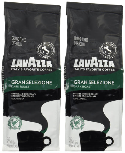 Lavazza Gran Selezione Dark Roast Ground Coffee 12oz - Pack of 2