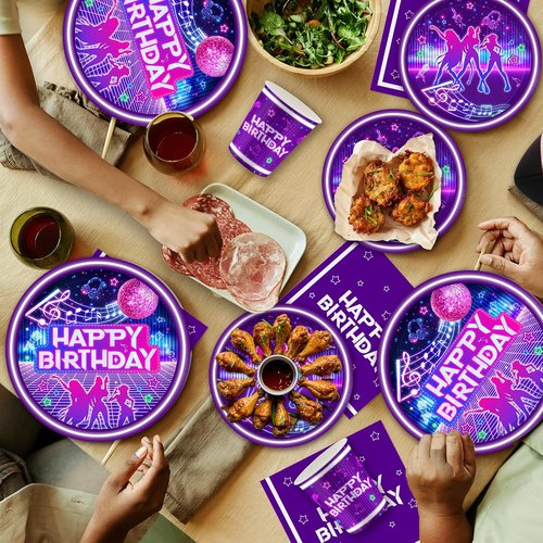 168Pcs Kpop Party Decorations - Plates, Napkins, Cups & Cutlery for 24 Guests