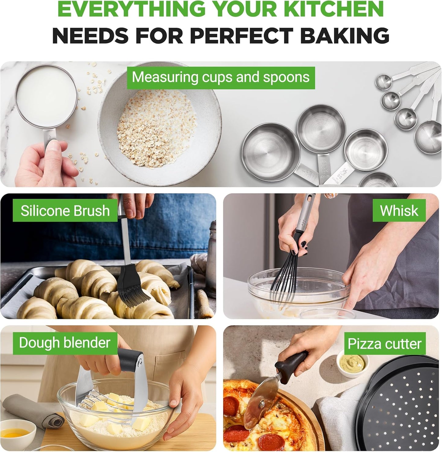 NutriChef 42-Piece Nonstick Bakeware Set - Carbon Steel Pans & Essential Baking Tools - Perfect for Sweet & Savory Treats
