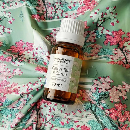 Manhattan Beach Diffuser Oil - Green Tea & Citrus Scent for Ultrasonic Diffusers | 10 mL Glass Bottle