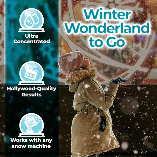 FoamDaddy Snow Machine Liquid Concentrate - Creates 5 Gallons of Realistic Snow - Safe & Hypoallergenic - 32 oz