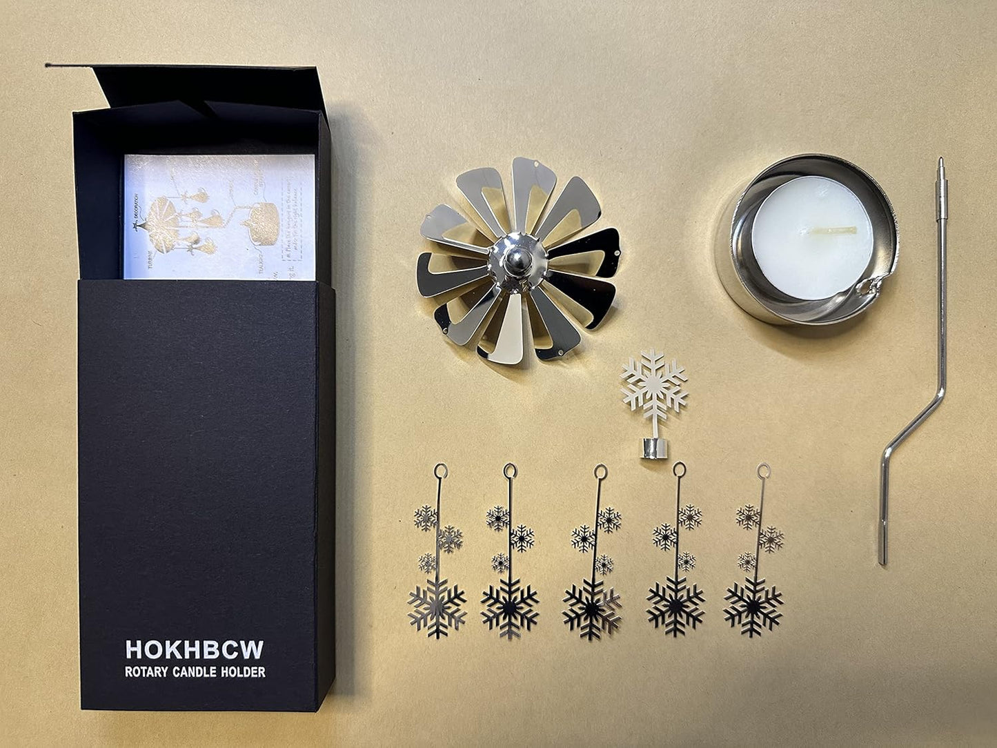 Skiennix Rotary Candle Holder - Elegant Spinning Design | Perfect Small Gift for Any Occasion