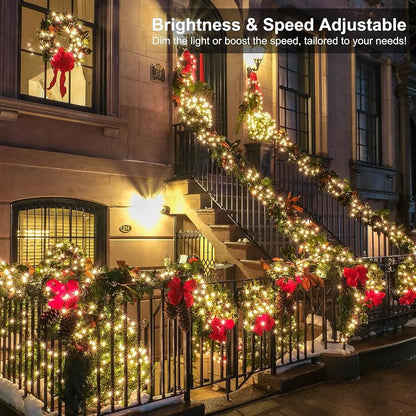 Outdoor RGBW 300 LED String Lights with 8 Modes, Green Wire – BrizLabs