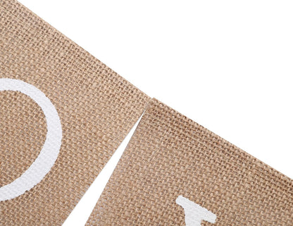 Regine Switzerland Burlap Gender Reveal Banner - Rustic Boy or Girl Baby Shower Decor