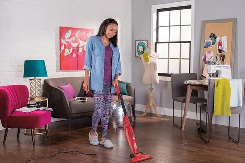 Dirt Devil Simpli-Stik Lightweight Corded Bagless Stick Vacuum - Compact & Versatile, Red