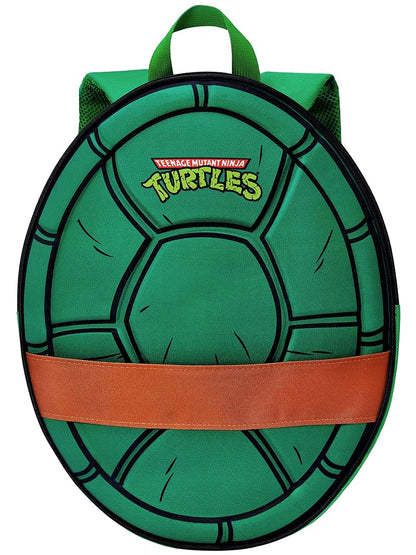 TMNT Kids Backpack – Novelty Green Turtle Shell, Adjustable Straps