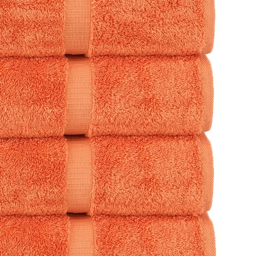 Chakir Turkish Linens | Hotel & Spa Quality 100% Cotton Premium Turkish Towels | Soft & Absorbent (4-Piece Bath Towels, Coral)