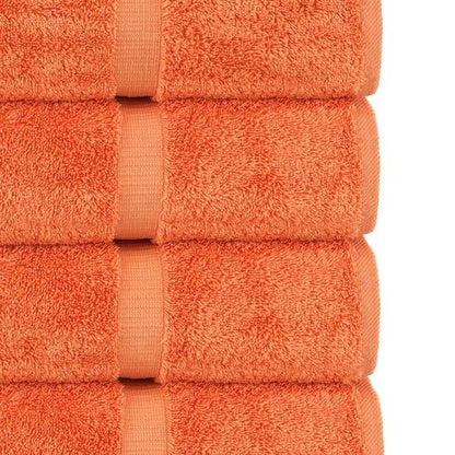 Chakir Turkish Linens | Hotel & Spa Quality 100% Cotton Premium Turkish Towels | Soft & Absorbent (4-Piece Bath Towels, Coral)