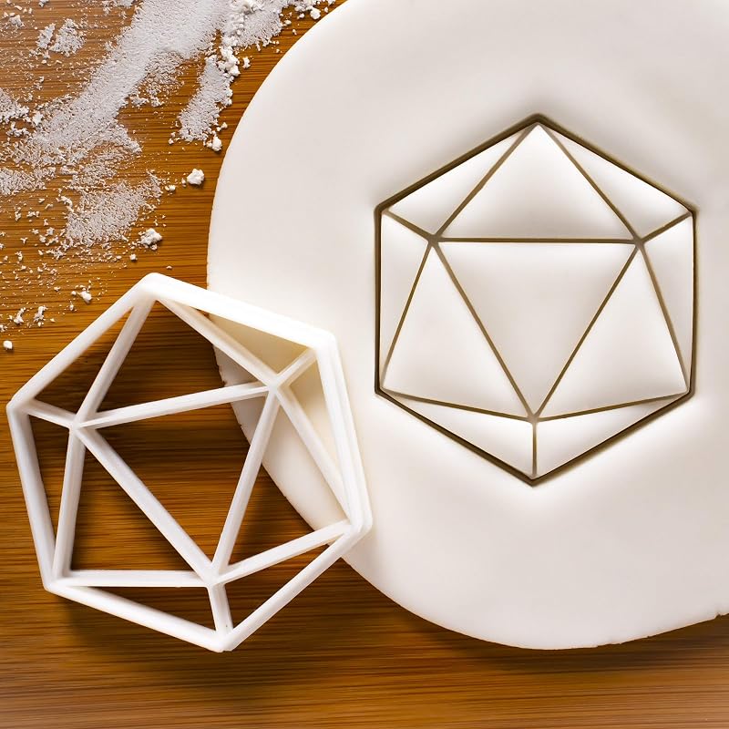 Icosahedron Cookie Cutter, 6.5x7.4 cm – 5 mm Dough Thickness, Bakerlogy