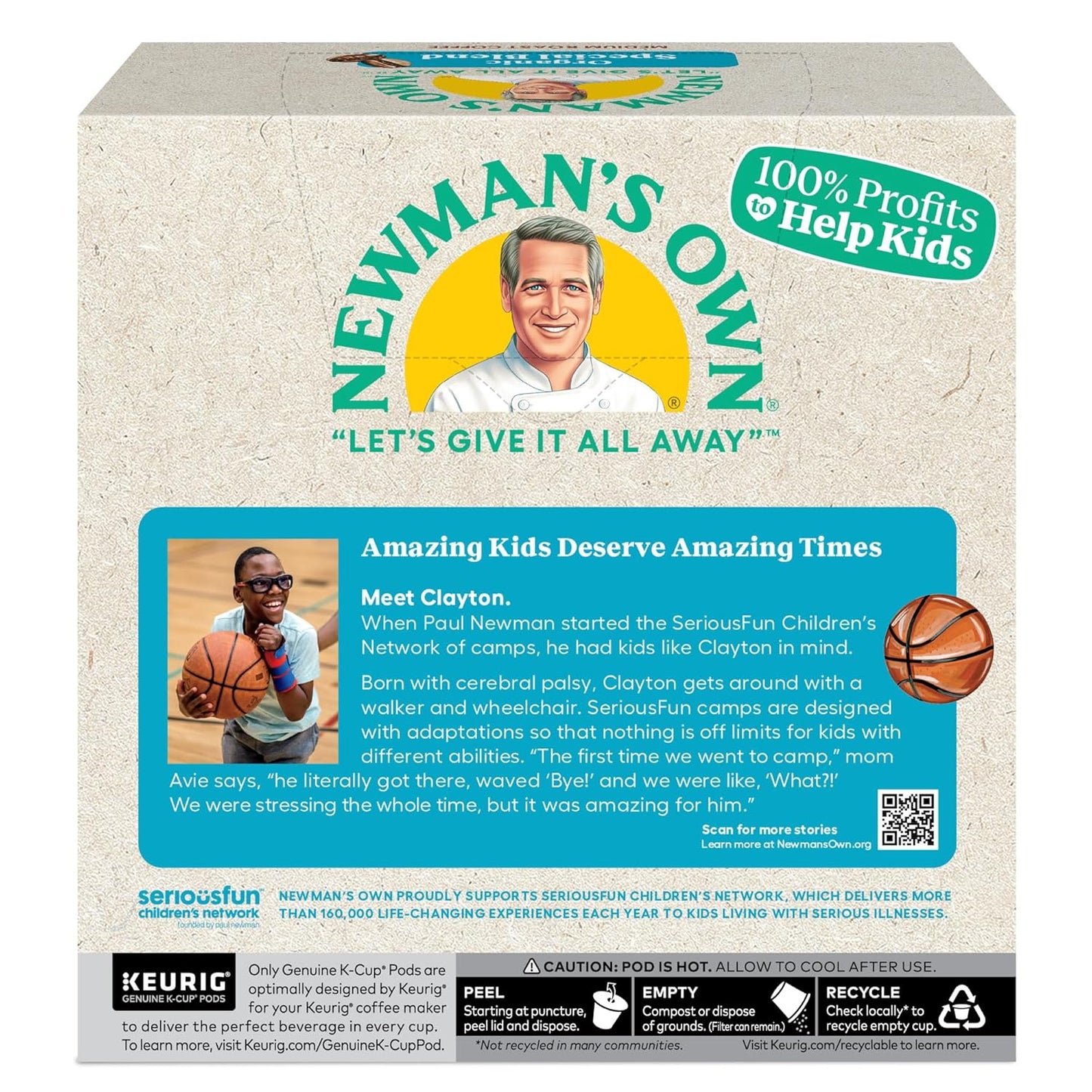 Newman's Own Organics Medium Roast Coffee K-Cup Pods - Special Blend, 32 Count