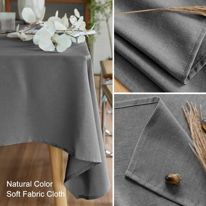 AUSSPVOCT Textured Tablecloth Rectangle 52x70 Water Resistant Spill-Proof Wipeable Table Cloth Wrinkle Free Fabric Dining Table Cover for Birthday Party Farmhouse Spring kitchen Tablecloths