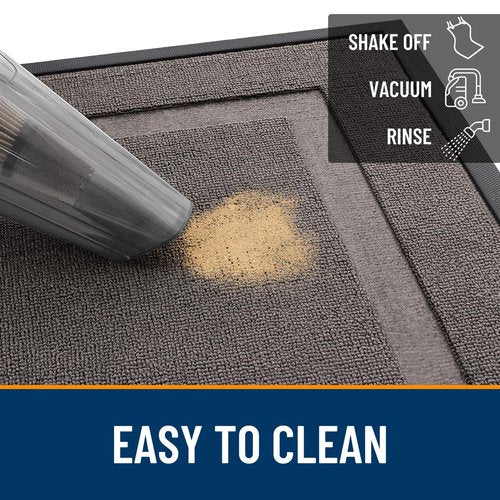OLANLY Front Door Mat Indoor Outdoor Entrance, Waterproof All-Season, All-Weather Doormat, Sturdy Natural Rubber, Low Profile, Easy Clean Patio Porch Entryway Mat, 47x32, Taupe