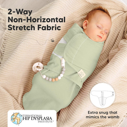 Willow Organic Swaddle Wraps - 3-Pack Baby Sleep Sacks for Newborns 0-3 Months, Soft & Snug Design