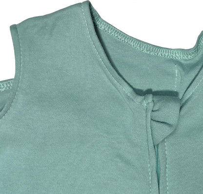 Skiennix Adjustable Cotton Swaddle Sleep Sack - Soft & Breathable Wearable Blanket for Babies 3-6 Months | Cozy Grayish Blue Design