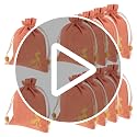 10 Pack Orange Cloth Sachet Bags for Jewelry, Potpourri & Storage