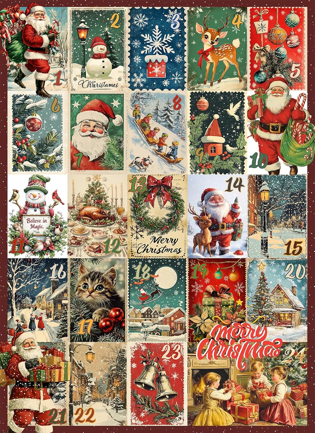 Regine Switzerland 1000-Piece Christmas Puzzle - Vintage Holiday Scenes | 19.2 x 26.6 in Family Fun