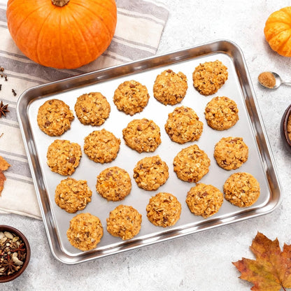 Onader Large Baking Sheet - 18 x 13 Inch Stainless Steel Cookie Pan | Dishwasher Safe, 2-Pack