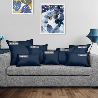 Utopia Bedding 20x20 Pillow Inserts - Set of 2 Navy Decorative Throw Pillows for Sofa & Couch - Soft & Supportive Cushions