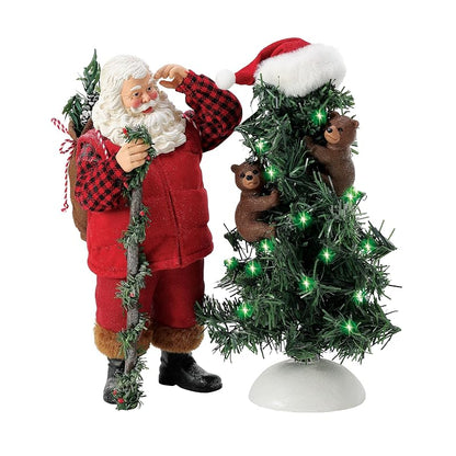 Santa & Bear Cub Lit Figurine Set – Possible Dreams Sports & Leisure, 12 Inch