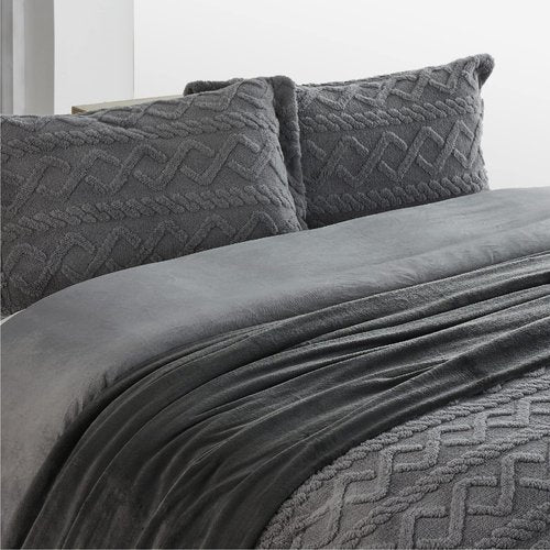 Bedsure GentleSoft Fleece Blankets King Size Dark Grey - Bed Blanket Soft Lightweight Plush Cozy Fuzzy Luxury Microfiber, 108x90 inches
