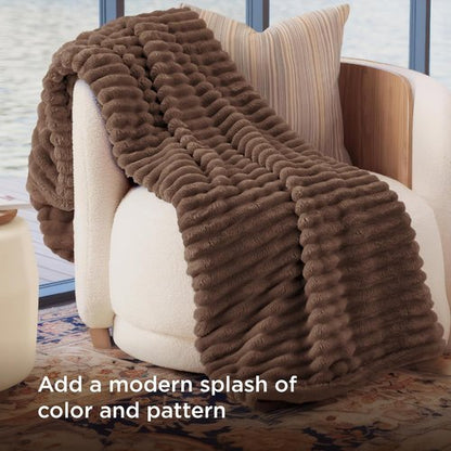 Bedsure GentleSoft Fleece Blanket - Cozy Brown Throw for Couch, Perfect for Women | 60x80 Inches