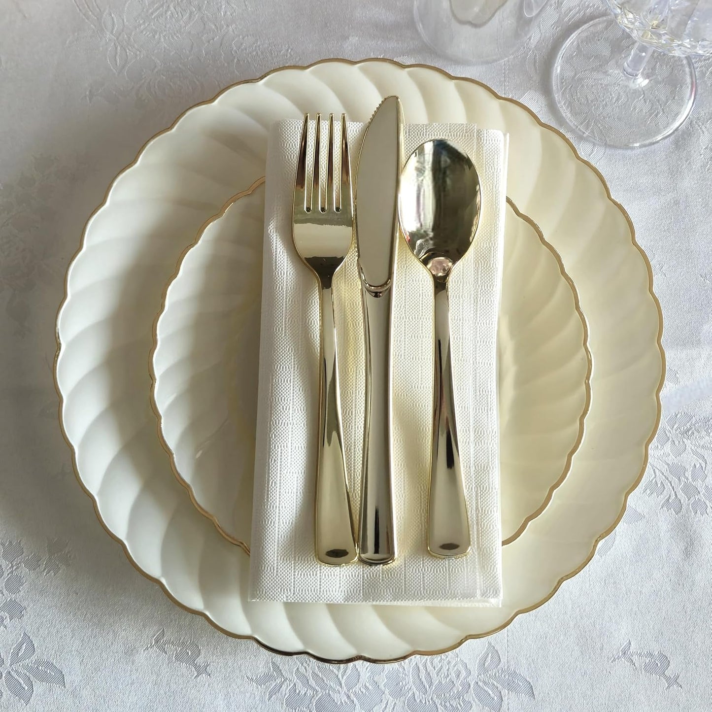 OCCASIONS Premium 3-Ply Wedding Party Dinner Napkins - 240 Piece Pack | Square Fold Design