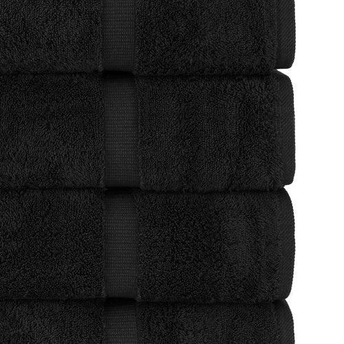 Chakir Turkish Linens | Hotel & Spa Quality 100% Cotton Premium Turkish Towels | Soft & Absorbent (3-Piece Towel Sets, Black)