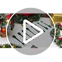 Green Christmas Garland Hangers for Mantle - 6 Pack
