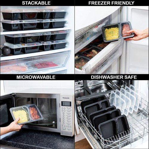 Igluu Meal Prep Containers - Reusable 10-Pack | Stackable, Microwave & Dishwasher Safe - 28oz, BPA-Free