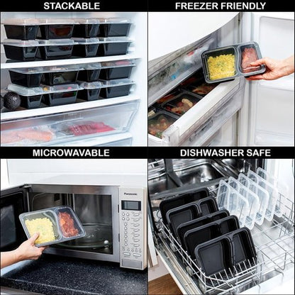Igluu Meal Prep Containers - Reusable 10-Pack | Stackable, Microwave & Dishwasher Safe - 28oz, BPA-Free