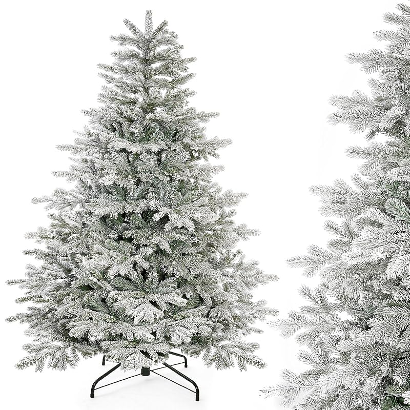 5ft Unlit Snow-Flocked Artificial Christmas Tree - Decoway