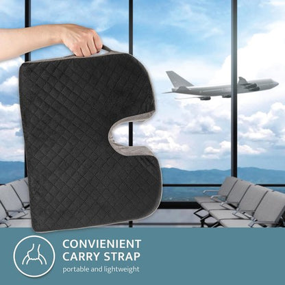 Kölbs Car Seat Cushion Truck Driver Cushion, Wedge Seat Cushion with Cutout for Coccyx Tailbone Pain Relief, Stylish Chic Jacquard Cover