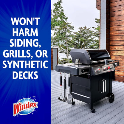 Windex Outdoor Window Cleaner - Ammonia-Free Concentrated Formula for Deep Clean | 32 Fl Oz (Pack of 2)