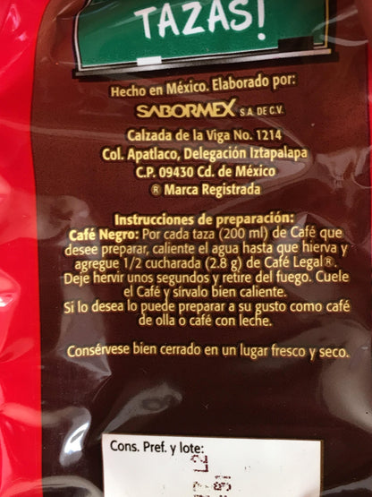 Cafe Legal Mexican Ground Coffee 7 Ounces (Pack of 2) - Cafe Legal Mexicano (Pack of 2)