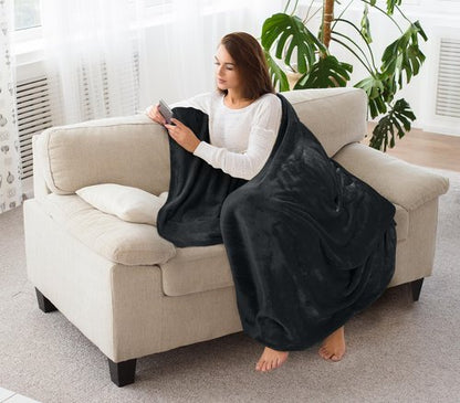 Utopia Bedding Fleece Blanket Throw Size Black 300 GSM Luxury Anti-Static Fuzzy Soft Microfiber Blanket for Couch, Sofa and Bed (50x60 Inch)