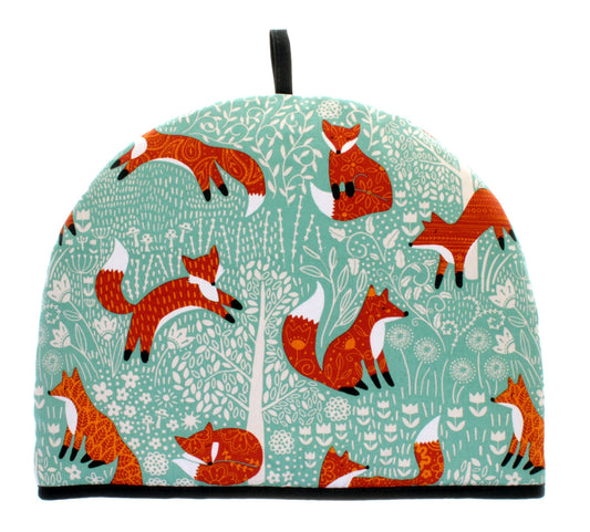 Ulster Weavers Tea Cosy - Vibrant Kitchen Accessory, 100% Cotton, Warming & Insulating, Machine Washable - Perfect for a Traditional English High Tea Experience, Foraging Fox, Blue