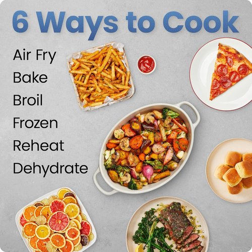 Chefman Air Fryer - TurboFry 7-Qt 6-in-1 High-Powered Cooking for Crispier Results - Black