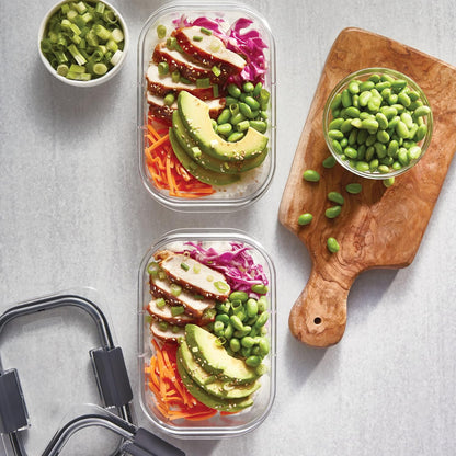 Rubbermaid Brilliance Airtight Food Storage Containers - BPA Free, Set of 4 (4.7 Cup) for Meal Prep & Leftovers