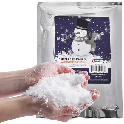 PREXTEX Instant Snow Powder - Creates 2 Gallons of Realistic Artificial Snow - Ideal for Winter Decor, Crafts & Play