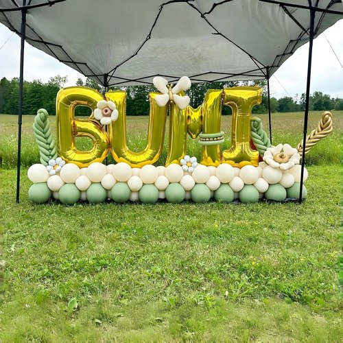 Giant C Gold Alphabet Balloon - 40 Inch Self-Inflating Mylar Letter for Birthday & Graduation Decor