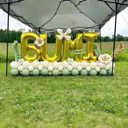 Giant C Gold Alphabet Balloon - 40 Inch Self-Inflating Mylar Letter for Birthday & Graduation Decor