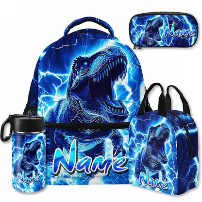 Dinosaurs-1 Custom Name Backpack for Boys - Personalized School Backpack