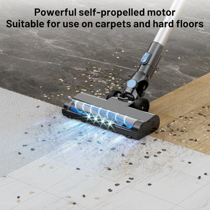 VIPSUN Cordless Vacuum Cleaner - Lightweight 6-in-1 Stick Vacuum with Powerful Suction & LED Screen | Ideal for Carpets, Pet Hair & Hardwood Floors