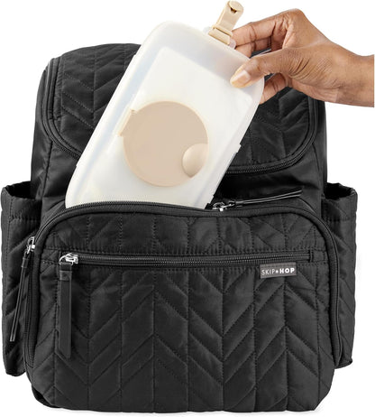 Skip Hop Baby Wipes Dispenser Case - Travel-Friendly Holder for Up to 40 Wipes | Snug Seal, Oat
