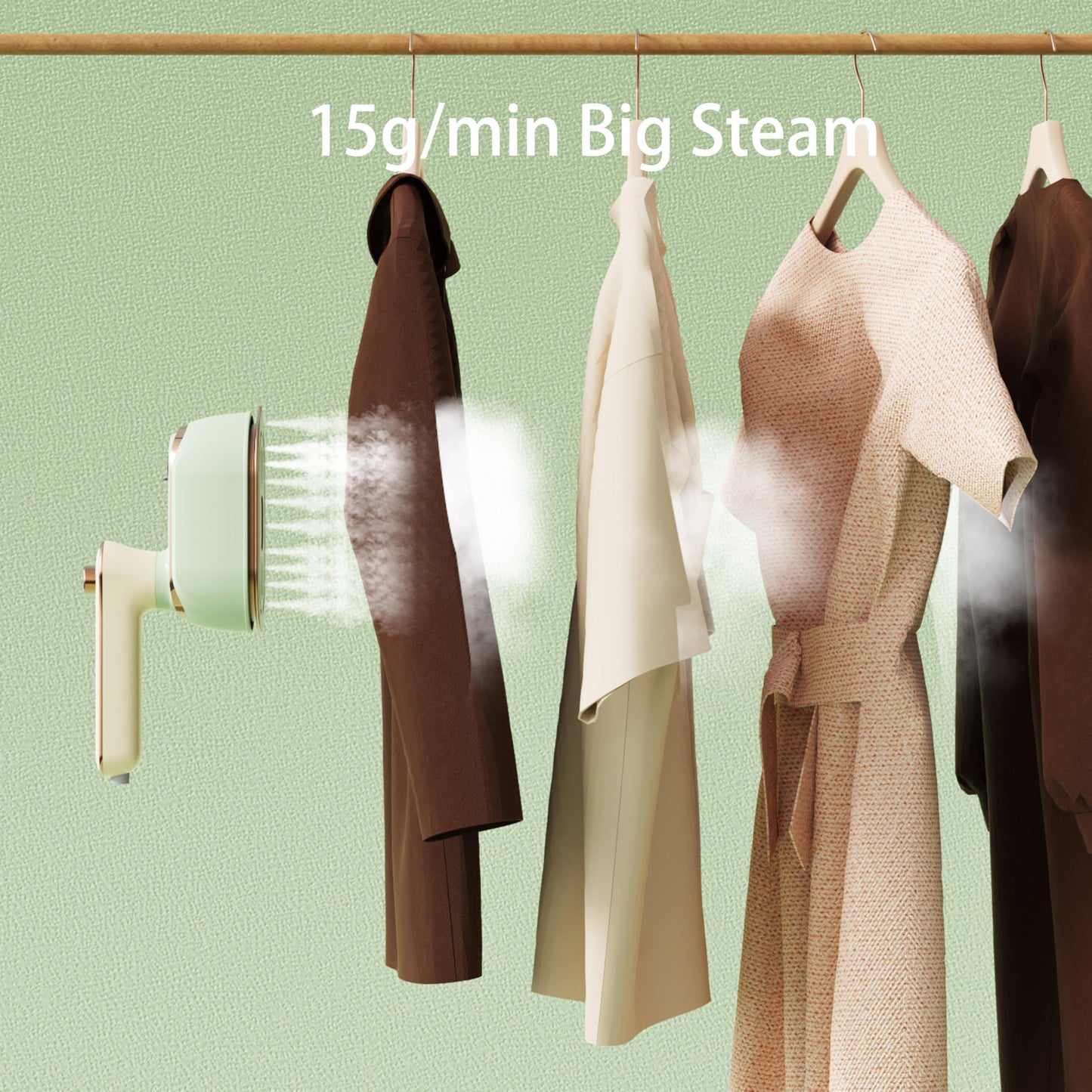 UltLegCreX Portable Travel Steamer for Clothes,800-1150w Foldable Clothes Steamer and Iron,Fast Heat Up,180° Rotatable Handle,Powerful Wrinkle Remover for Home & Travel,Large Ceramic Heat Panel