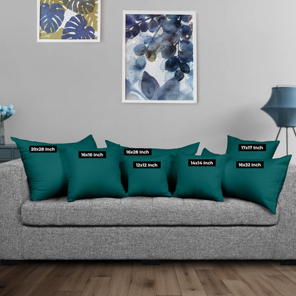 Utopia Bedding 16x16 Pillow Inserts - Set of 2 Dark Teal Decorative Throw Pillows for Sofa & Couch