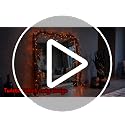 6ft LED Prelit Christmas Garland with Burgundy & Rustic Variations